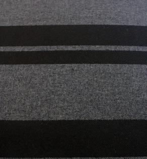 Пальтова тканина, чорні / сірі смуги | Textile Plaza