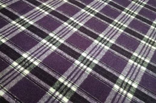 Пальтова тканина Клітинка, фіолетовий | Textile Plaza