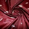 Підкладкова тканина принт пір'я, колір бордо | Textile Plaza
