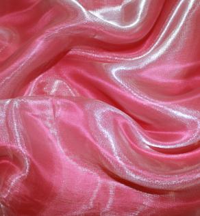 Органза перламутр, цвет розовый | Textile Plaza