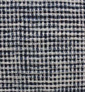 Костюмна тканина Prada, біла з синім і чорним | Textile Plaza