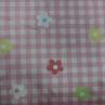 Ткань для детского постельного белья, цветочки, фон в клетку(компаньон) | Textile Plaza