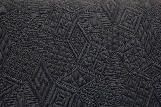 Жаккард Італія чорний геометричний принт | Textile Plaza