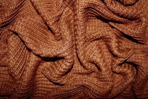 Трикотаж вязка цвет коричневый | Textile Plaza