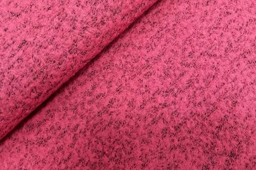 Шерсть пальтовая Букле розовая | Textile Plaza