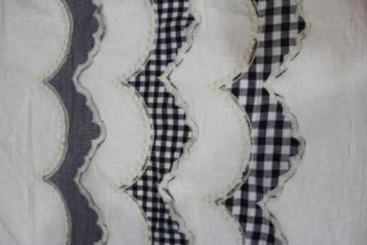 Хлопок вышивка (Италия) белый фон, клетчатые лоскуты | Textile Plaza