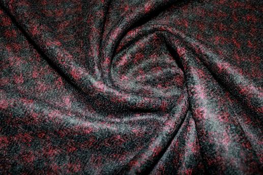 Шерсть, черная с красным | Textile Plaza