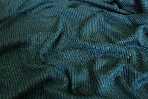 Трикотаж резинка, цвет морской волны | Textile Plaza