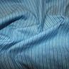 Джинс цветной мелкая белая полоса на голубом | Textile Plaza