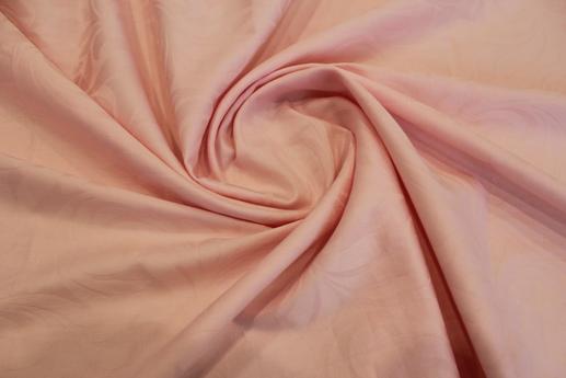 Сатин жаккард для постельного белья узоры, персиковый цвет | Textile Plaza