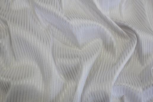 Рубашечная ткань белая в полоску | Textile Plaza