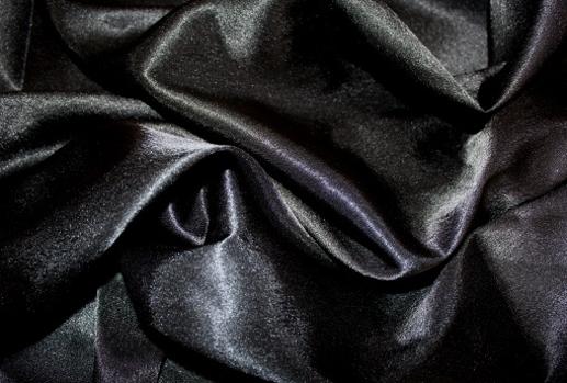 Креп-сатин колір чорний | Textile Plaza
