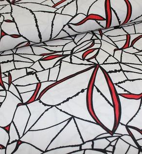 Льон абстракція на білому | Textile Plaza