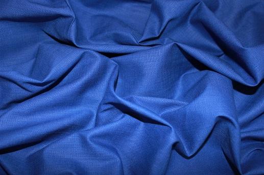 Льон колір насичений синій | Textile Plaza