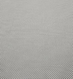 Штапель принт точки на белом | Textile Plaza