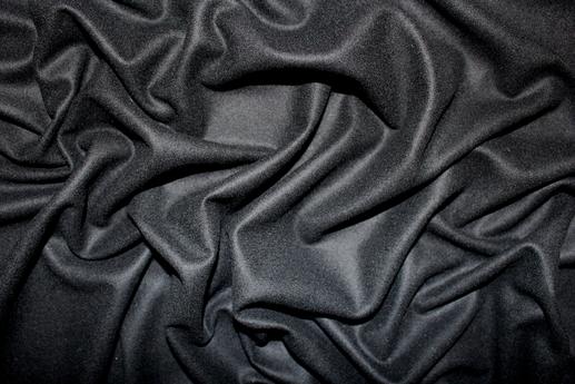 Костюмна тканина фланель колір чорний | Textile Plaza