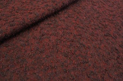 Букле, бордовий колір | Textile Plaza