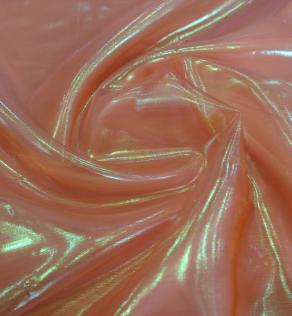 Органза хамелеон, цвет персиковый | Textile Plaza