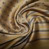 Жаккард Alberta Ferretti кавово-гірчичний принт смуги і ромби (купон) | Textile Plaza