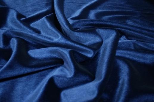 Велюр стрейч, темно-синий | Textile Plaza