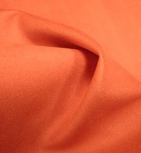 Замш на дайвинге однотонный цвет сочный апельсин | Textile Plaza