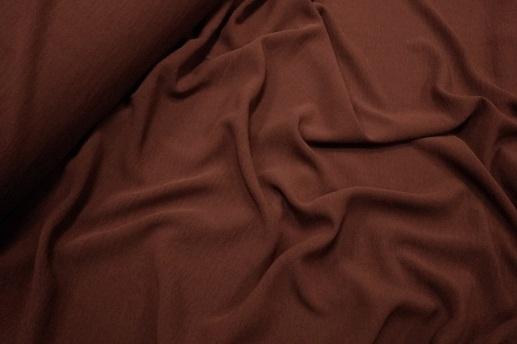 Костюмна тканина Американський Креп Жатка, темно-коричневий | Textile Plaza