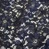 Гипюр Италия цветочный узор темно-синий | Textile Plaza