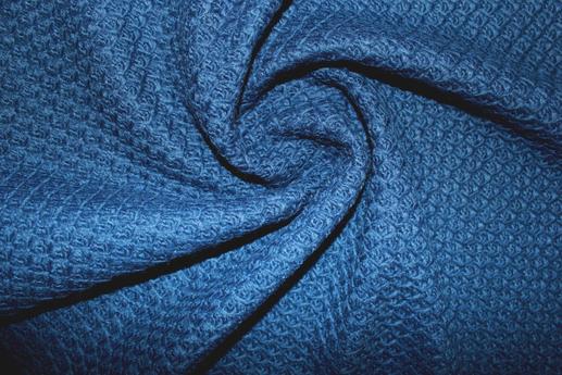 Шерсть пальтовая, синяя | Textile Plaza