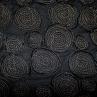 Сетка вышивка черная, круги | Textile Plaza