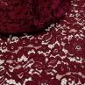 Гипюр Италия цветочный узор бордовый (марсала) | Textile Plaza