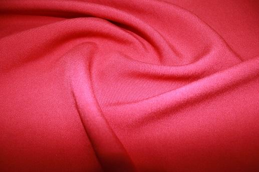 Льон віскозний однотонний червоний | Textile Plaza