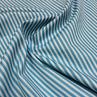 Сатин для постельного белья, мелкая голубая полосочка | Textile Plaza