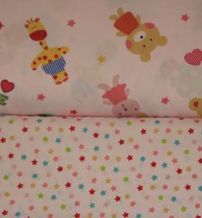Ткань для детского постельного белья, звездочки (компаньон) | Textile Plaza
