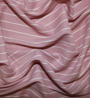 Трикотаж полоска цвет розовый | Textile Plaza