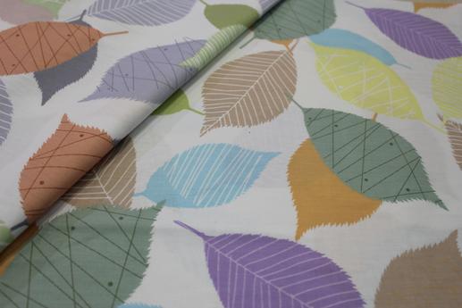 Ткань для постельного белья, листья (с компаньоном) | Textile Plaza