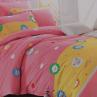 Ткань для детского постельного белья, овечки, розово-желтый фон | Textile Plaza