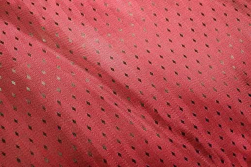 Подкладочная ткань жаккард, красный, ромбики | Textile Plaza