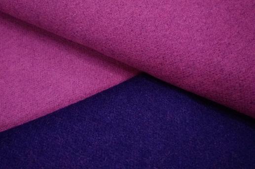 Кашемир двусторонний однотонный, лиловый/сине-фиолетовый | Textile Plaza