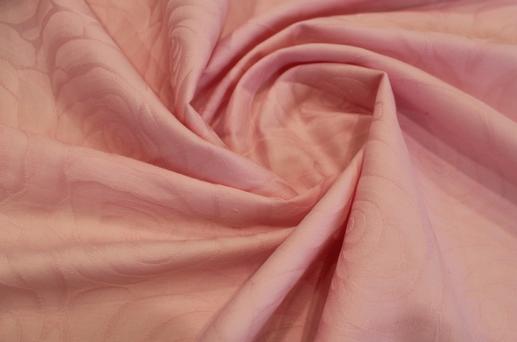 Сатин жаккард для постельного белья розы, розовый цвет | Textile Plaza