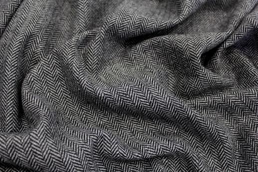 Костюмна тканина твід колір темно-сірий | Textile Plaza