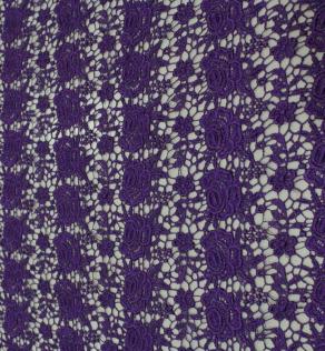 Ажур, фиолетовые цветы  | Textile Plaza