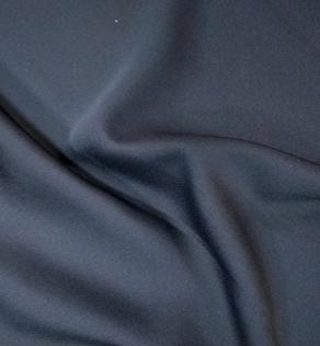Креп-сатин костюмный Италия, черно-синий | Textile Plaza