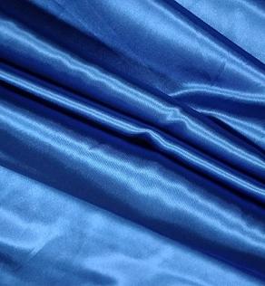 Стрейч атлас однотонный, светло-синий | Textile Plaza
