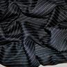 Трикотаж чорний в білу смужку | Textile Plaza