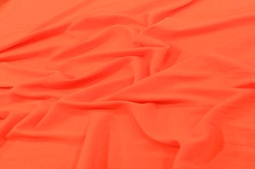 Креп-шифон, цвет ярко-оранжевый | Textile Plaza