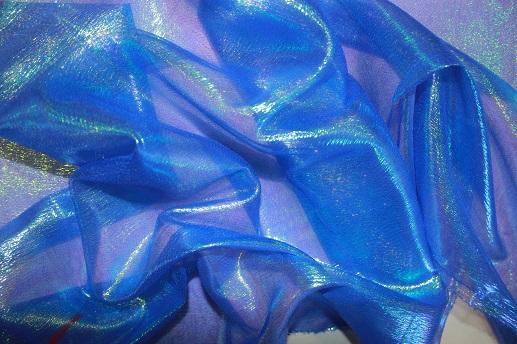 Органза хамелеон колір синій | Textile Plaza