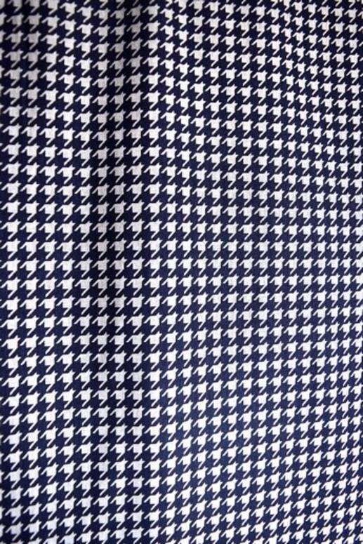 Трикотаж Арома принт гусиная лапка темно-синий | Textile Plaza