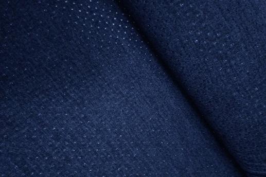 Трикотаж ангора люрекс однотонна, темно-синій | Textile Plaza