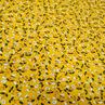 Вискоза штапель принт мелкие цветы на желто-горчичном | Textile Plaza