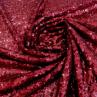 Сетка вышивка пайетками, цвет бордо | Textile Plaza